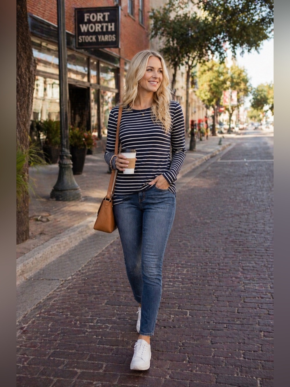 Ralph Lauren Navy and White Striped Pullover